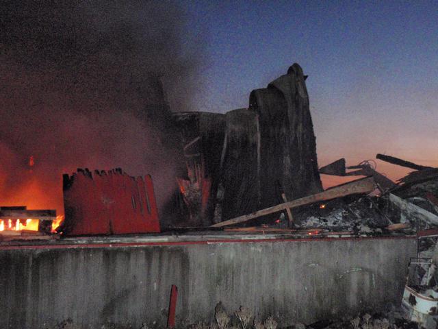 Jim Kennedy barn fire, November 17, 2010